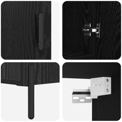 Висок шкаф Черния дъб 69,5 x 34 x 180 см Инженерно дърво