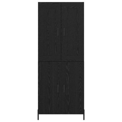Висок шкаф 2 pcs Черния дъб Инженерно дърво