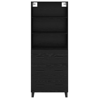 Висок шкаф Черния дъб 69,5 x 34 x 180 см Инженерно дърво