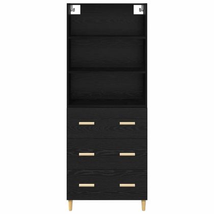 Висок шкаф Черния дъб 69,5 x 32,5 x 180 см Инженерно дърво