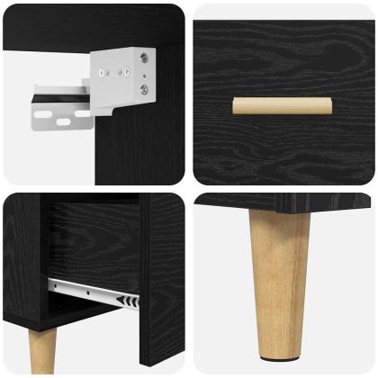 Висок шкаф Черния дъб 69,5 x 32,5 x 180 см Инженерно дърво