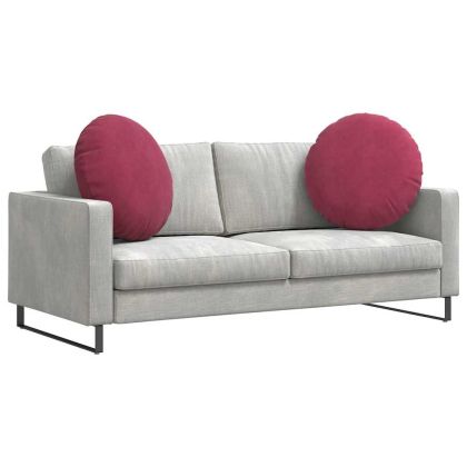 Възглавници за седалки 2 pcs Виненочервен Ø 80 x 29 см Кадифе