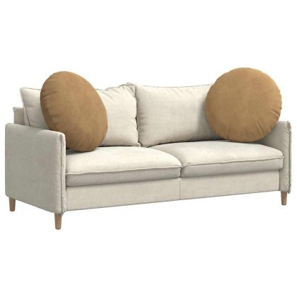 Възглавници за седалки 2 pcs Кафяво Ø 80 x 29 см Кадифе