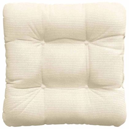 Възглавници за седалки 4 pcs Крем 45 x 45 cm Кордюрова тъкан