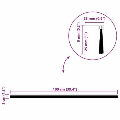 Самозалепващи се четки за уплътняване на врати 2 pcs Сребрист