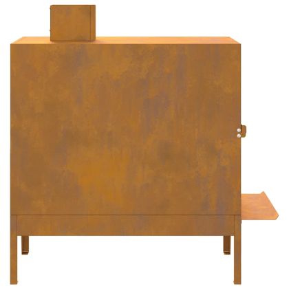 Къмпинг печка 35x50x60 cm Кортен стомана