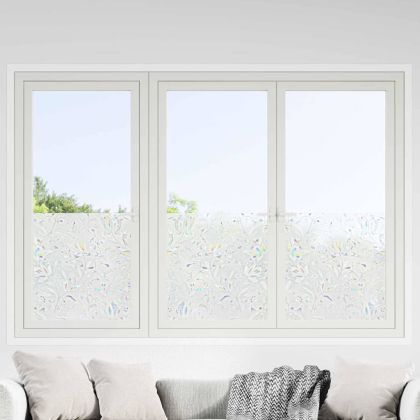 Статично прозорчно фолио Шаблон с цветя 90 x 500 cm ПВЦ