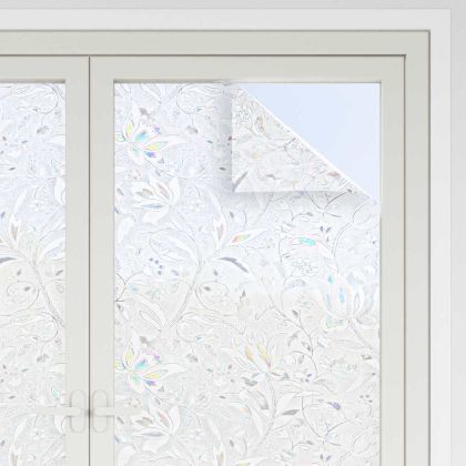 Статично прозорчно фолио Шаблон с цветя 90 x 500 cm ПВЦ