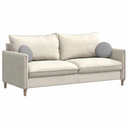 Възглавници за седалки 2 pcs Облачно сиво Ø30 x 13 см текстил