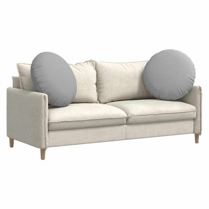 Възглавници за седалки 2 pcs Облачно сиво Ø60 x 21 см текстил