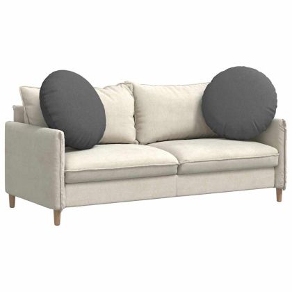 Възглавници за седалки 2 pcs Тъмен сив Ø80 x 29 см текстил