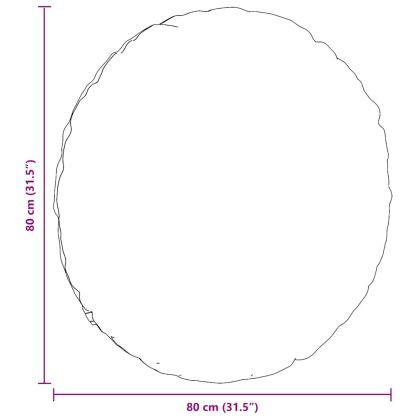 Възглавници за седалки 2 pcs Тъмен сив Ø80 x 29 см текстил
