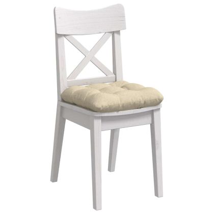Възглавници за седалки 4 pcs Крем 40 x 40 x 12 см текстил