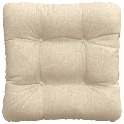 Възглавници за седалки 4 pcs Крем 40 x 40 x 12 см текстил