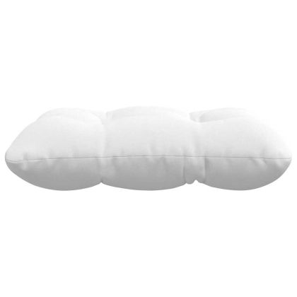 Възглавници за седалки 4 pcs Бяло 40 x 40 x 12 см текстил