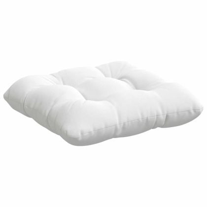 Възглавници за седалки 4 pcs Бяло 40 x 40 x 12 см текстил