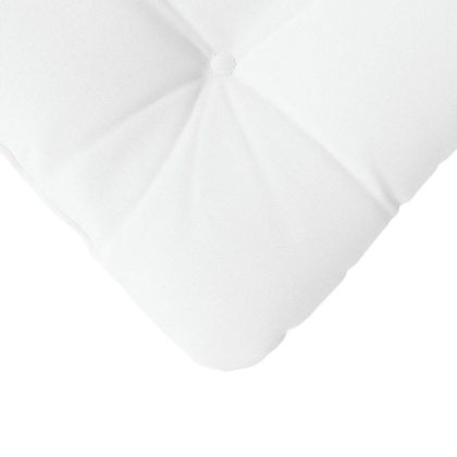 Възглавници за седалки 4 pcs Бяло 40 x 40 x 12 см текстил