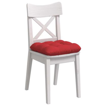 Възглавници за седалки 4 pcs Червено 40 x 40 x 12 см текстил