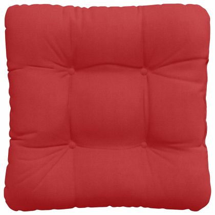 Възглавници за седалки 4 pcs Червено 40 x 40 x 12 см текстил