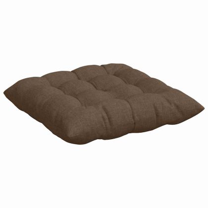 Възглавници за седалки 4 pcs Кафяво 40 x 40 x 6 cm текстил