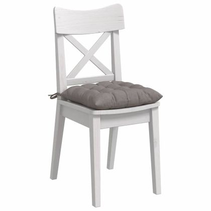Възглавници за седалки 4 pcs Таупе 40 x 40 x 6 cm текстил