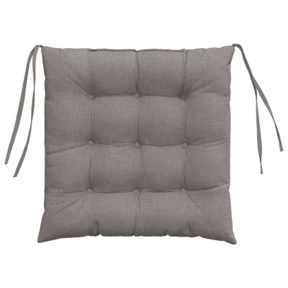 Възглавници за седалки 4 pcs Таупе 40 x 40 x 6 cm текстил