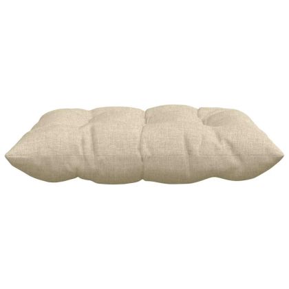 Възглавници за седалки 4 pcs Крем 40 x 40 x 6 cm текстил