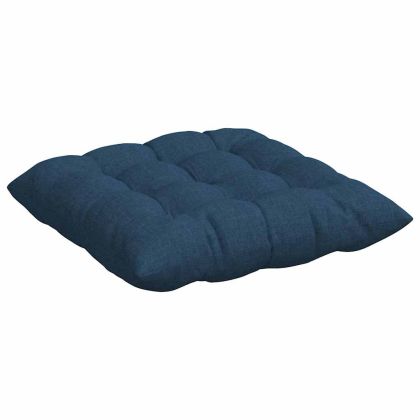 Възглавници за седалки 4 pcs Синьо 40 x 40 x 6 cm текстил
