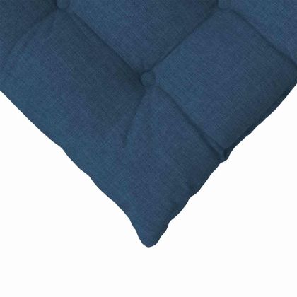 Възглавници за седалки 4 pcs Синьо 40 x 40 x 6 cm текстил
