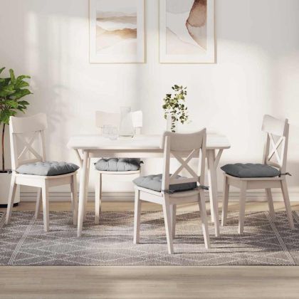 Възглавници за седалки 4 pcs Облачно сиво 40 x 40 x 6 cm