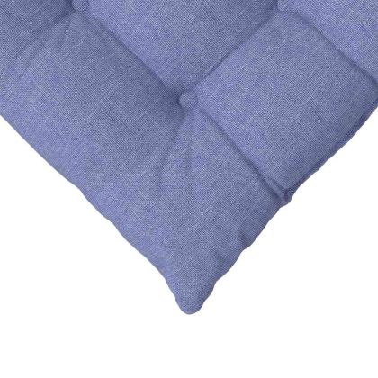 Възглавници за седалки 4 pcs Дънково син 40 x 40 x 6 cm текстил