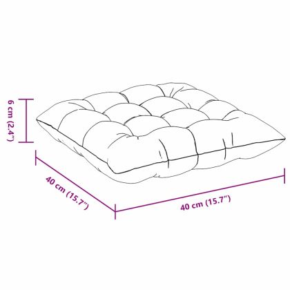 Възглавници за седалки 4 pcs Червено оранжево 40 x 40 x 6 cm
