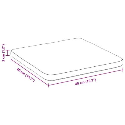 Възглавници за седалки 4 pcs Тъмен сив 40 x 40 x 3 cm текстил