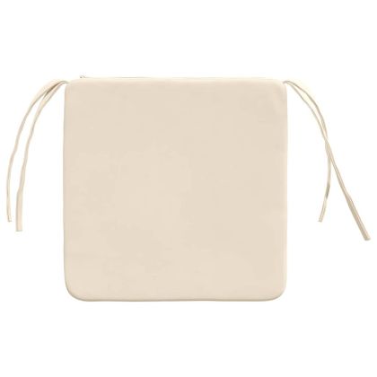 Възглавници за седалки 4 pcs Бежово 40 x 40 x 3 cm