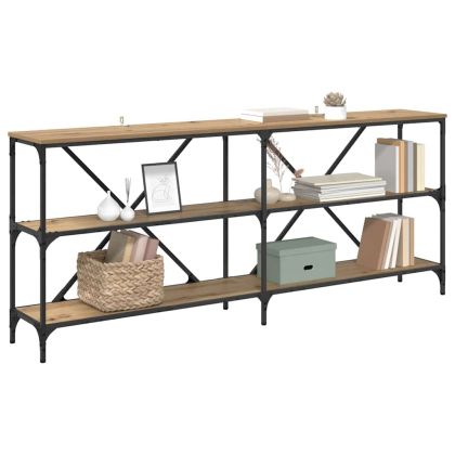 Конзолна маса с рафт Дъб 180 x 30 x 75 см Инженерно дърво