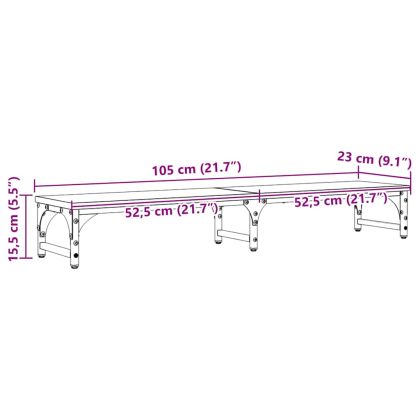 Стойка за монитор Старо дърво 105 x 23 x 15,5 cm