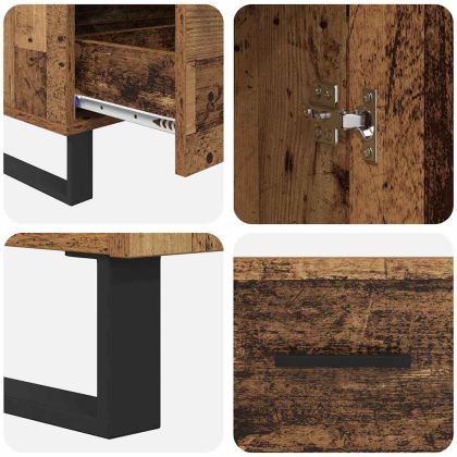 Висок шкаф Старо дърво 69,5 x 30 x 115 см Инженерно дърво