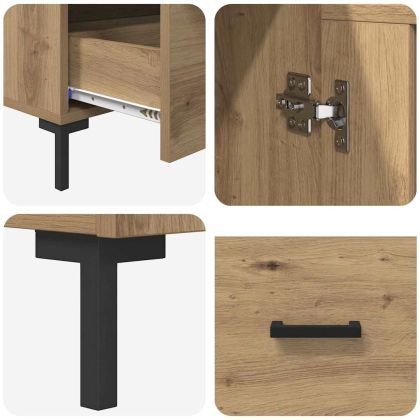 Висок шкаф с чекмедже Дъб 69,5 x 31 x 115 см Инженерно дърво