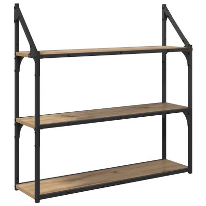 Стенен рафт с рафт Дъб 80 x 21 x 78,5 cm Инженерно дърво