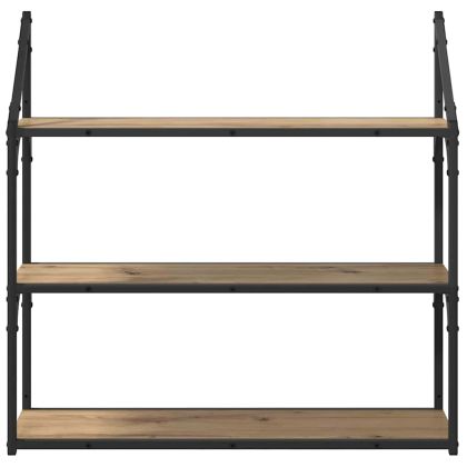 Стенен рафт с рафт Дъб 80 x 21 x 78,5 cm Инженерно дърво