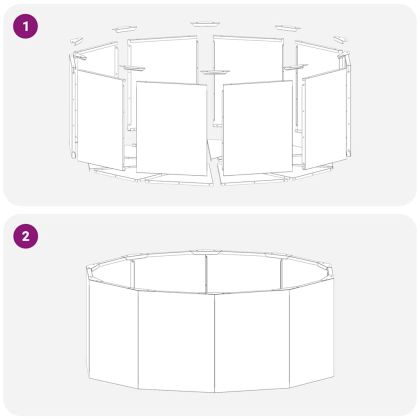 Кашпа Бяло 90 x 90 x 35 см Стомана