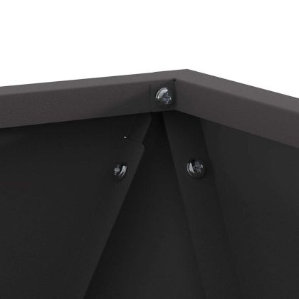 Кашпа 2 pcs Черно 30 x 30 x 30 cm Стомана