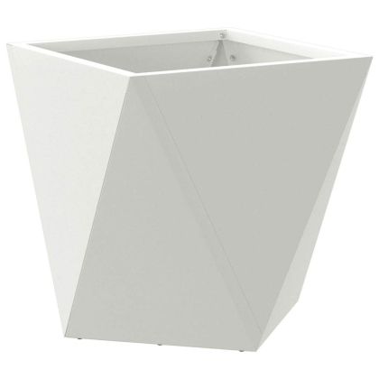 Кашпа 2 pcs Бяло 30 x 30 x 30 cm Стомана
