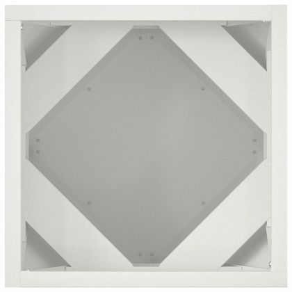 Кашпа 2 pcs Бяло 30 x 30 x 30 cm Стомана