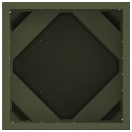 Кашпа 2 pcs Маслинено зелено 30 x 30 x 30 cm Стомана