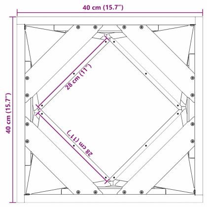Кашпа Бяло 40 x 40 x 40 cm Стомана