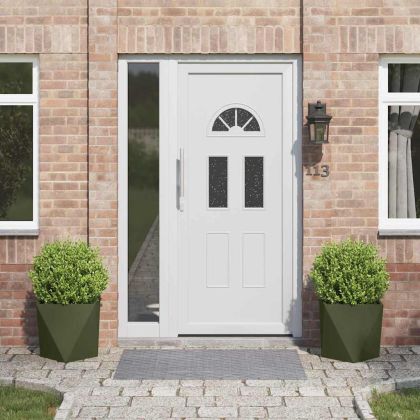 Кашпа 2 pcs Маслинено зелено 40 x 40 x 40 cm Стомана