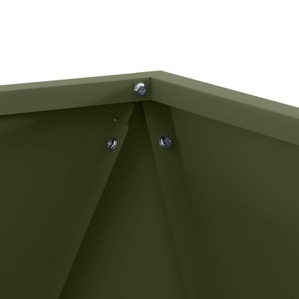 Кашпа 2 pcs Маслинено зелено 40 x 40 x 40 cm Стомана