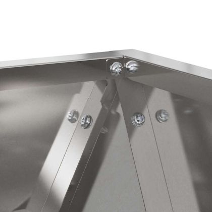 Кашпа 2 pcs Сребрист 40 x 40 x 40 cm Неръждаема стомана