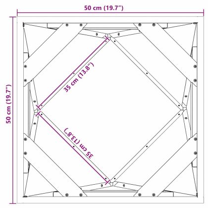 Кашпа 2 pcs Маслинено зелено 50 x 50 x 50 cm Стомана